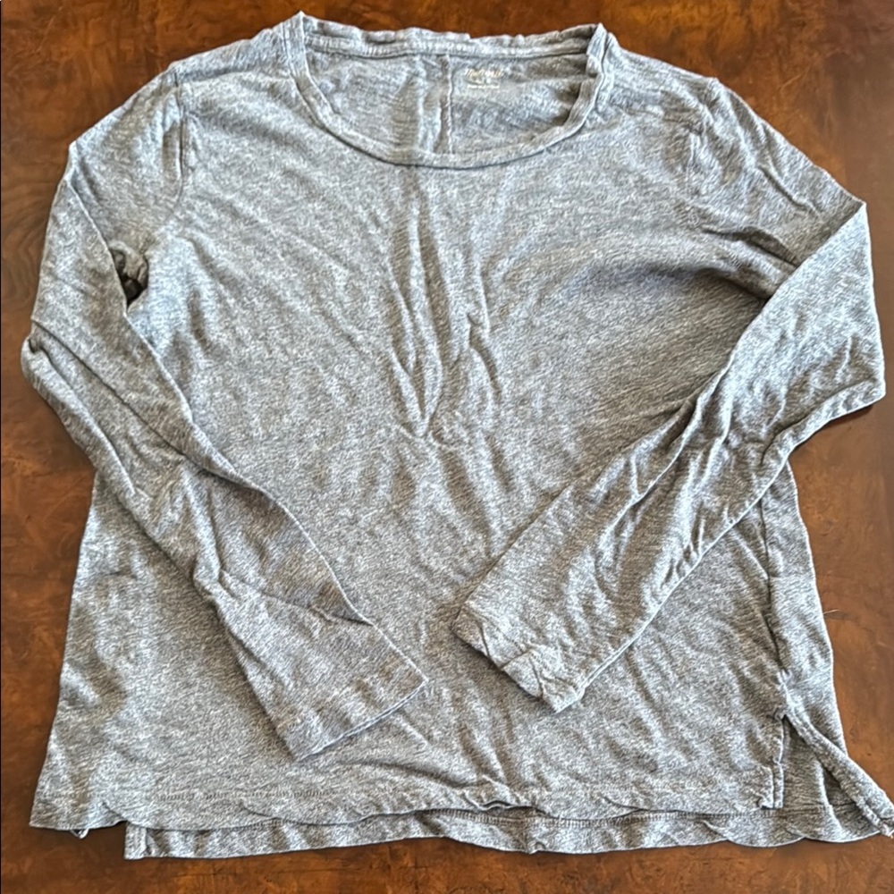 Madewell Heather Gray Long Sleeve Tee